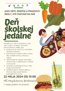 Pozývame vás na deň školskej jedálne, ochutnávku zdravého jedla a nápojov